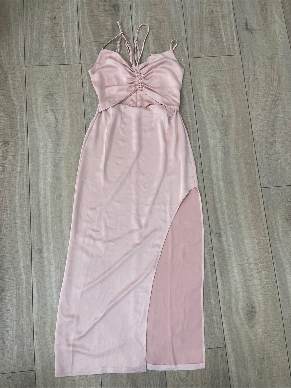 Nordstrom Bonheur D’amour Pink Cutout /Cinched Maxi Dress Size Medium
